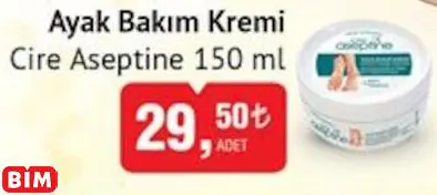 CİRE ASEPTİNE  AYAK BAKIM KREMİ